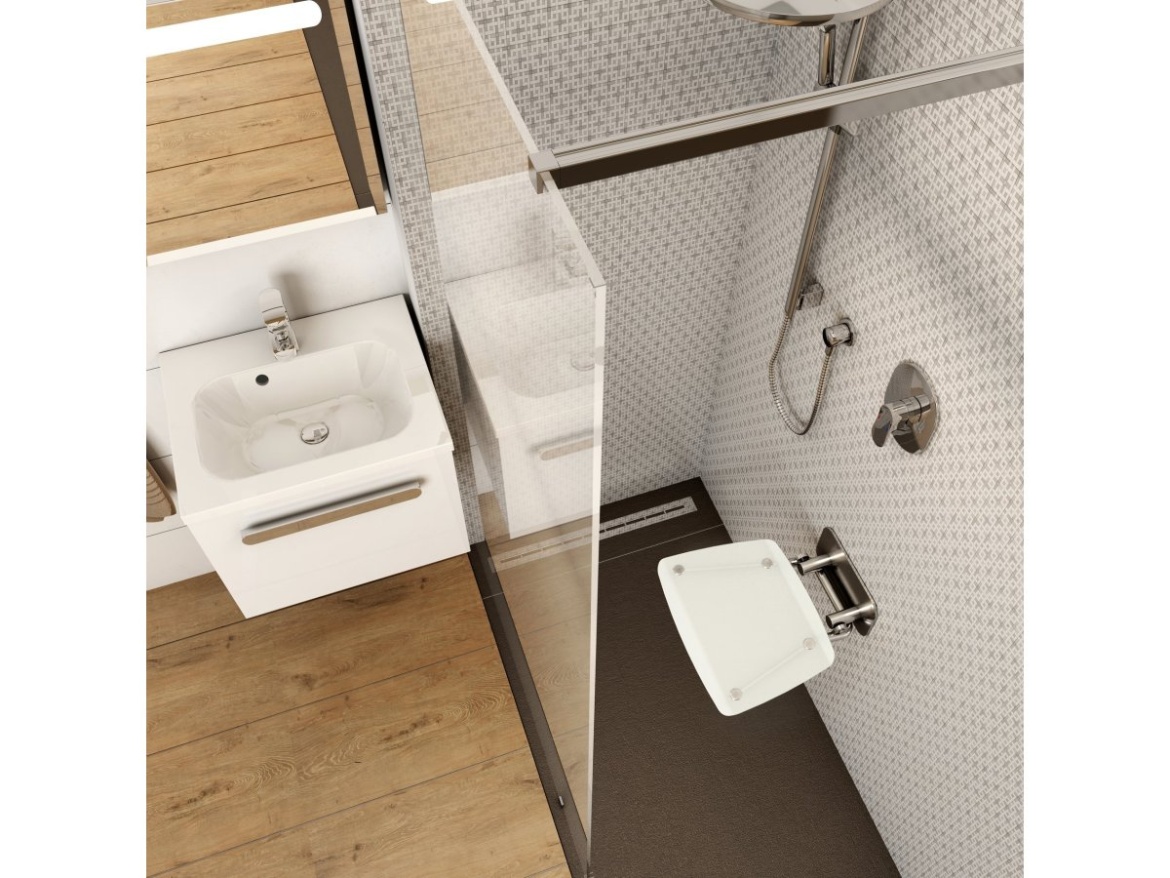 Ravak Sedadlo Ovo B II, clear/antikoro