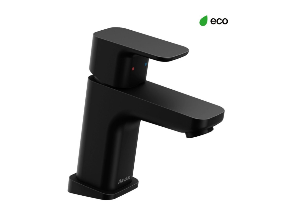 Ravak TD F 012.20BLM Umyvadlová stojánková baterie 144 mm bez výpusti, černá matná
