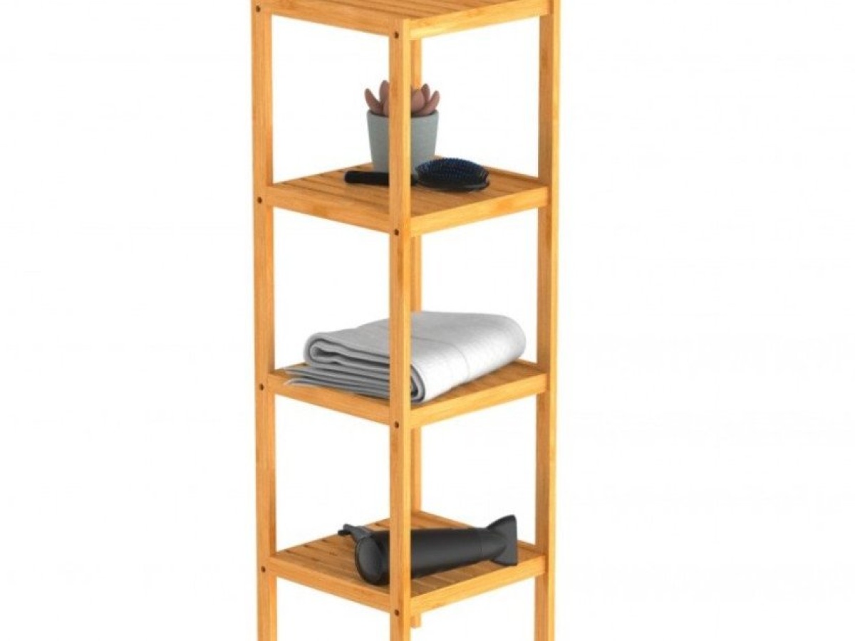 Bambusový nábytek Schütte Bambusová police se 4 přihrádkami ( BMBA02-REG41 )