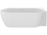 Ravak Vana Freedom Corner II Tec 175x86 P, volně stojící, bílá, krytka odtoku bílá/černá/chrom