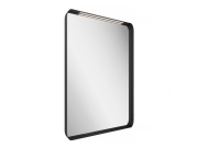 Ravak Zrcadlo Strip 50x70 s osvětlením, černá
