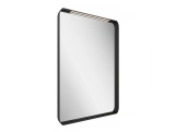 Ravak Zrcadlo Strip 60x70 s osvětlením, černá