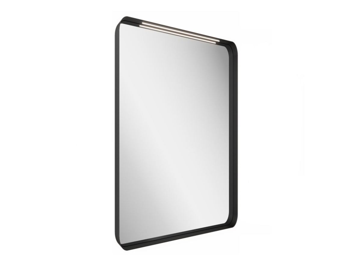 Ravak Zrcadlo Strip 90x70 s osvětlením, černá