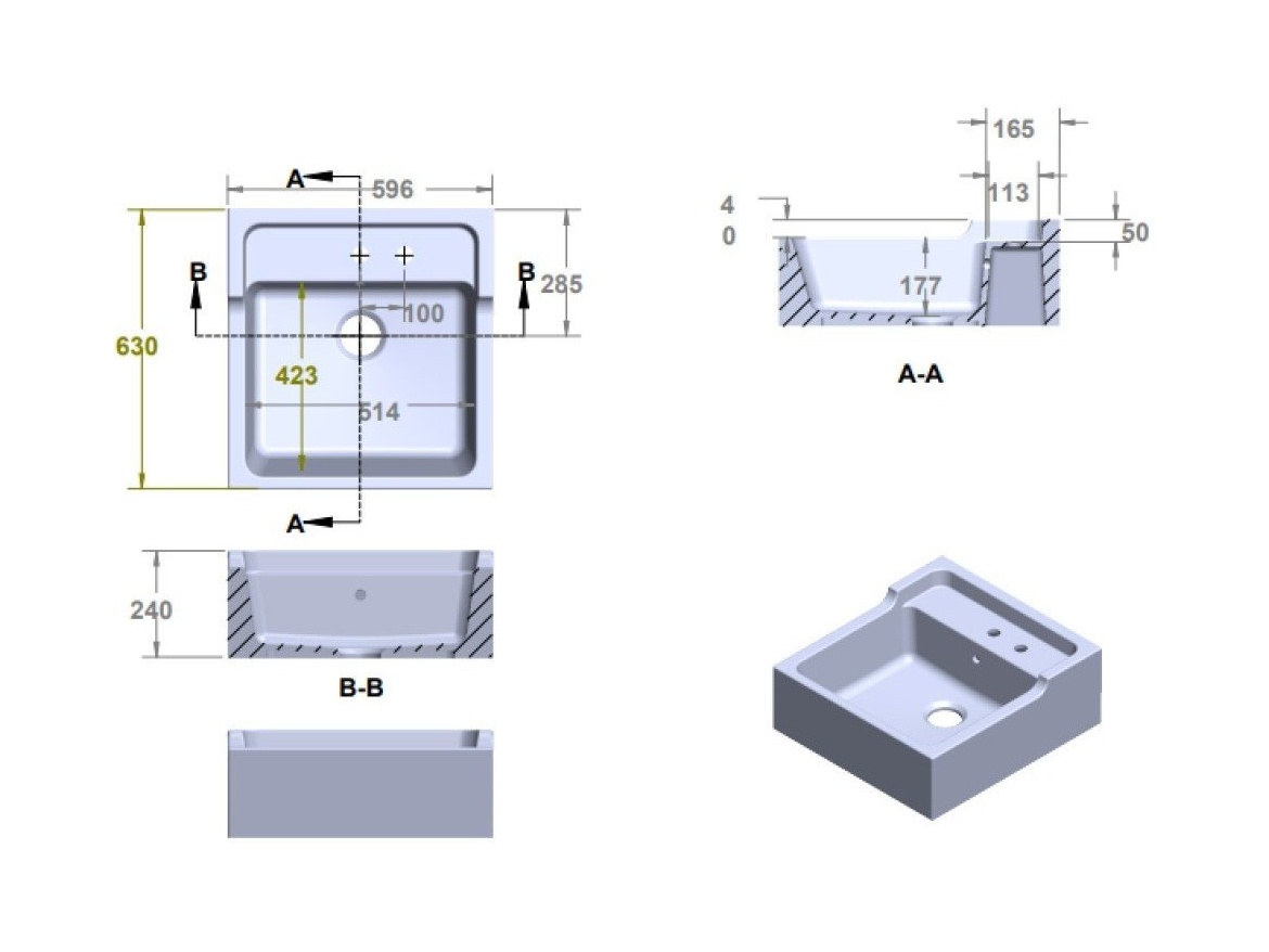 Kuchyňské dřezy Luisina Chambord Francois 596