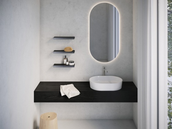 Ravak Polička Slim S, satin/chróm