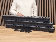 Covernit Plastový odtokový žlab A15 s pozinkovanou mříží (set 3 ks)