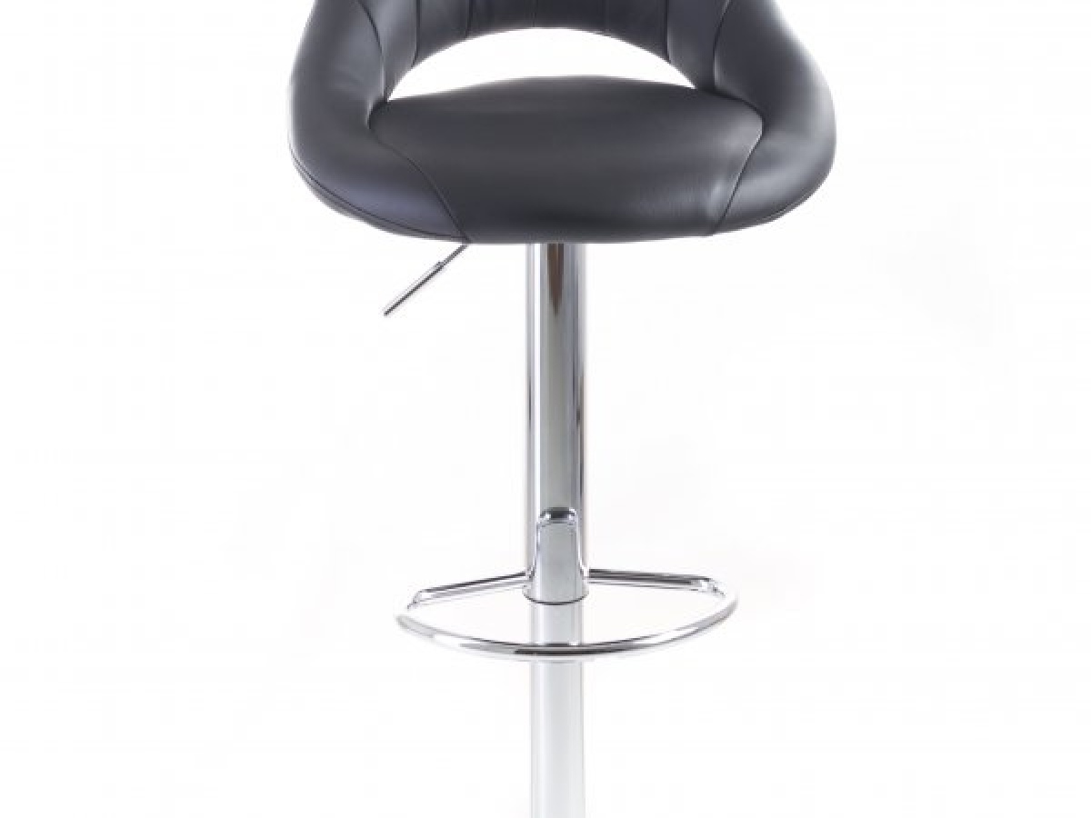 G21 Barová židle  Aletra koženková, prošívaná black