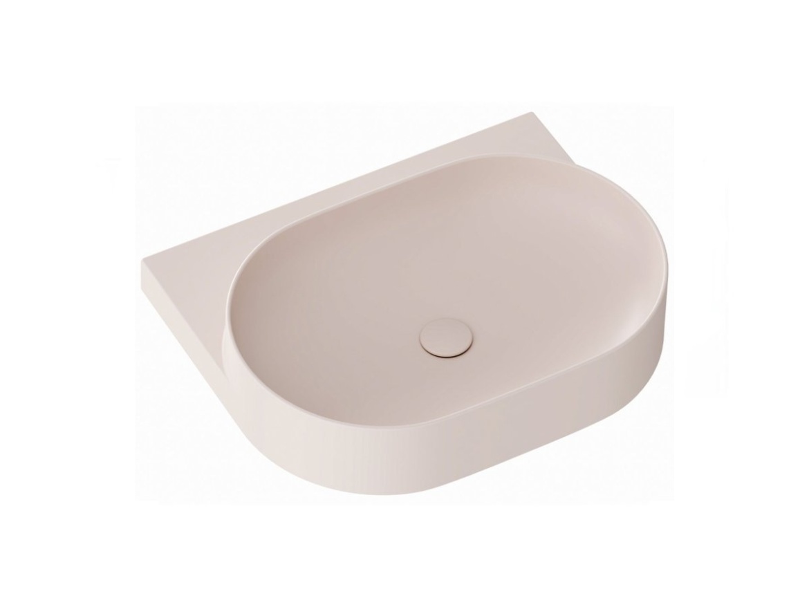 Ravak Umyvadlo Yard 60, s otvorem pro baterii, bez přepadu, Alabaster Pink