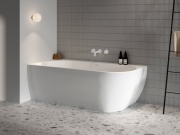 Ravak Vaňa Freedom Corner 170x80 L, voľne stojaca, biela, krytka odtoku biela/čierna/chróm