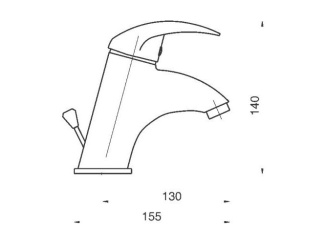 Vodovodné batérie – Novaservis Umyvadlová baterie Titania Lux, chrom, stojánková, bez výpusti, 91001/1,0