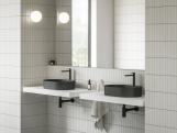 Ravak Umývadlo Ceramic Slim O 55, bez otvoru pre batériu, bez prepadu, antracit