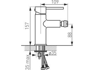 Csaptelepek – Novaservis Bidetová baterie Ferro Fiesta, chrom, stojánková, s výpustí, BFI6