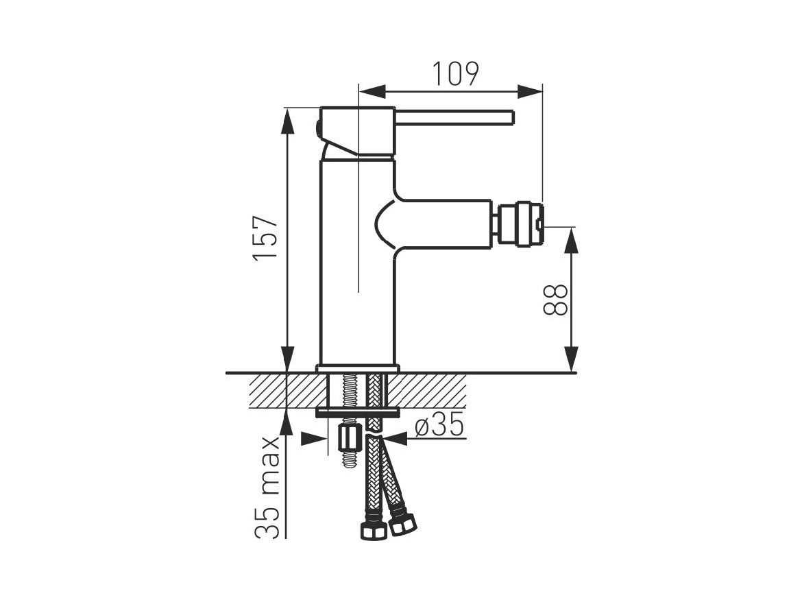 Novaservis Bidetová baterie Ferro Fiesta, chrom, stojánková, s výpustí,  BFI6