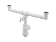 Alcadrain Dřezový sifon A448P bez výpusti G 6/4", odpad 40/50 mm, s přípojkou,  A448P-DN50/40