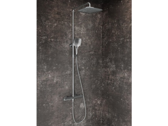 Ravak FL 091.00CR Sprchový sloup s termostatickou baterií, posuvný, se sprchovým setem, chrom