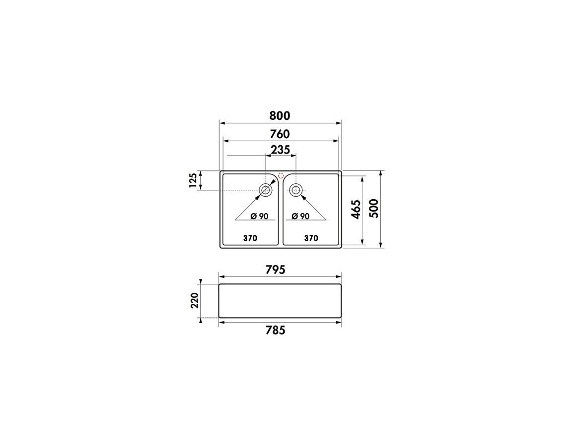 Kuchyňské dřezy Luisina Chambord Farmhouse 800.2