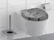 WC sedátka, záchodová prkna Schütte GREY HEXAGONS| Duroplast, Soft Close