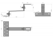 G21 Střešní hák  pro taškovou střechu, nastavitelný