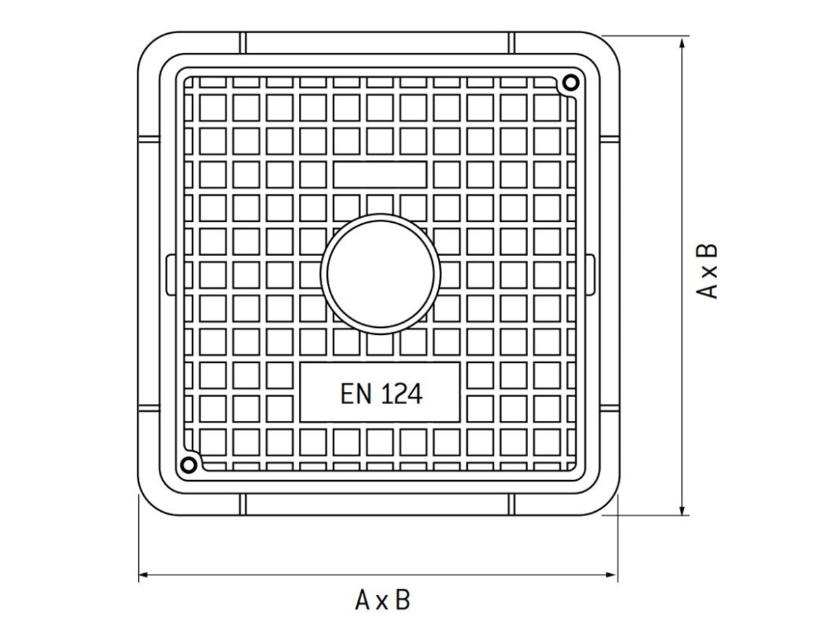MEA MB Kompozitní poklop kN zahradní čtvercový Scobax MBH