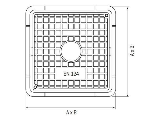 MEA MB Kompozitní poklop kN zahradní čtvercový Scobax MBH