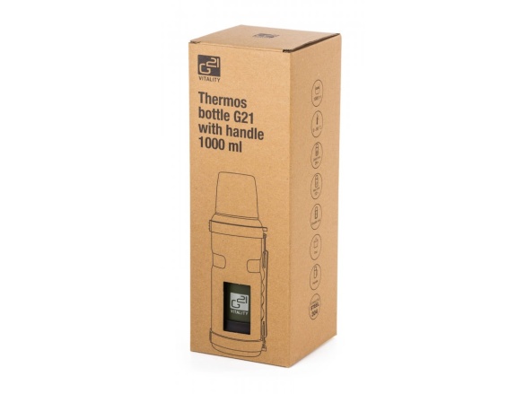 G21 Termoláhev  na pití, 1000 ml, khaki zelená s rukojetí