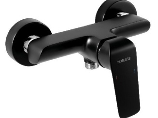 Vodovodní baterie – Novaservis Sprchová baterie Nobless Tina, 150 mm, černá, nástěnná, bez příslušenství, 38061/1,5