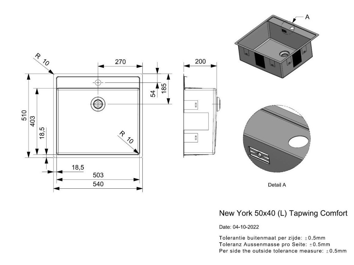 Kuchyňské dřezy Reginox New York 500