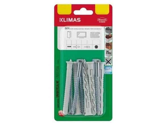 Hm. rám. plochý golier s skrutkou 6hr 8x80 blister Klimas Wkręt-met HMOŽDINKA RÁMOVÁ S VRUTEM - BLISTR