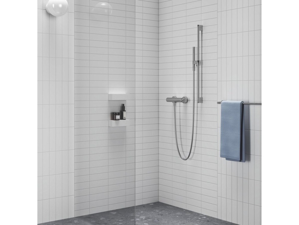 Ravak 974.10WV Sprchová tyč s držákem, White Velvet