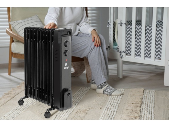 G21 Olejový radiátor  Merapi černý, 11 žeber, 2500 W