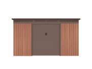 Plechový zahradní domek G21 GRAH 915 - 340 x 269 cm, hnědý