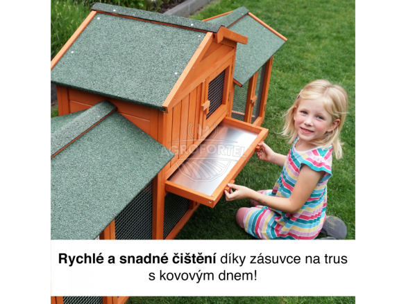 Scobax Dřevěná králíkárna JINCE, 2100x540x855 mm
