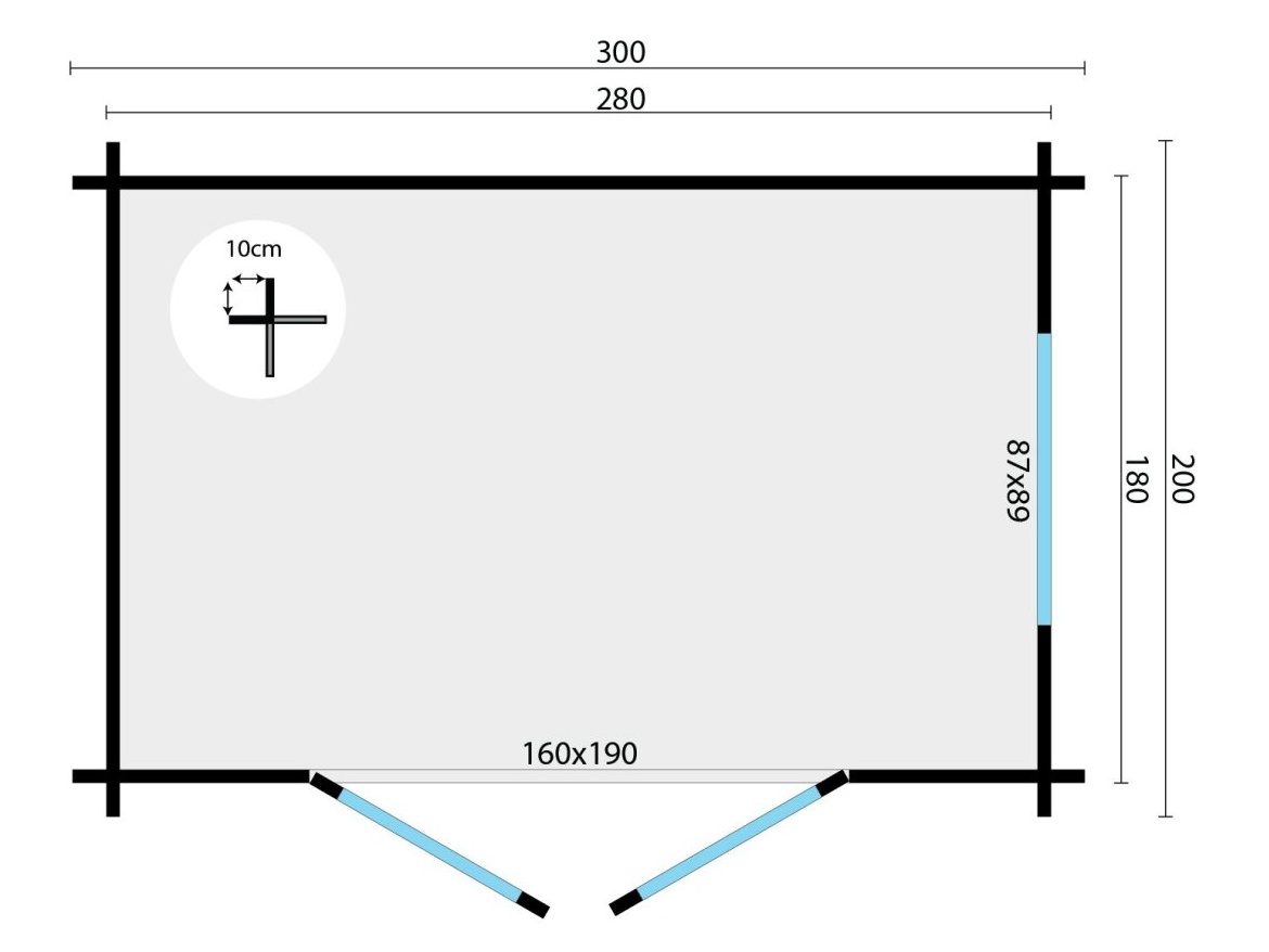 Drevený záhradný domček Tuindeco Lucy