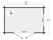 Drevený záhradný domček Tuindeco Lucy