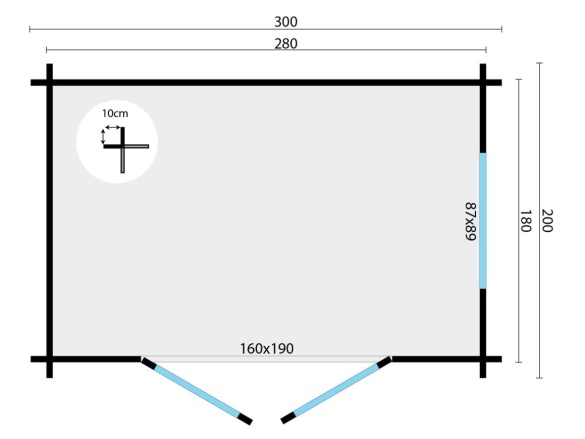 Drevený záhradný domček Tuindeco Lucy