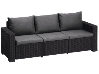Pohovky –  California trojsedadlová pohovka grafitová