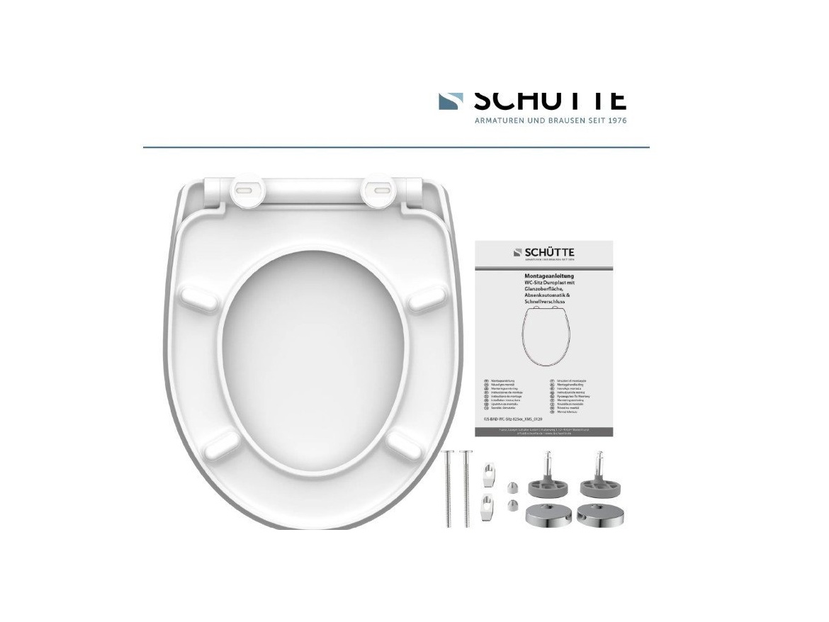 WC sedátka, záchodová prkna Schütte WHITE WAVE | Duroplast HG, Soft Close