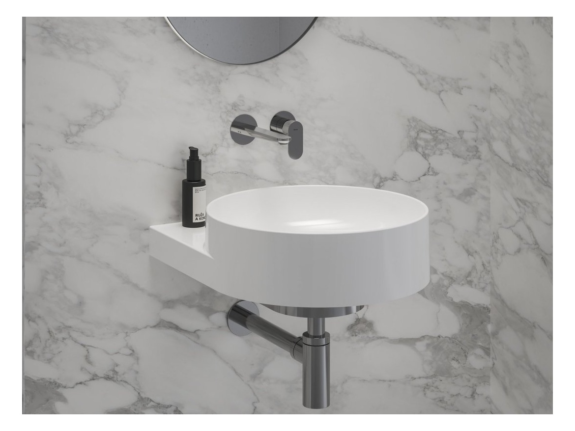 Ravak Umývadlo Yard 40, bez otvoru pre batériu, bez prepadu, biela