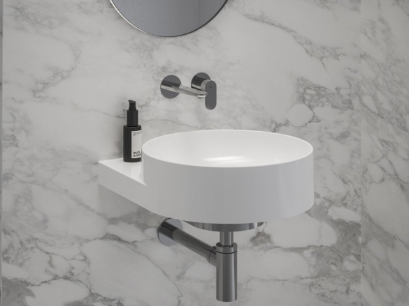 Ravak Umývadlo Yard 40, bez otvoru pre batériu, bez prepadu, Grey Green