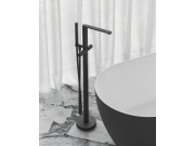 Ravak CR II 080.20BL.RB07A Vanová baterie do podlahy bez tělesa, se sprchovým setem, černá