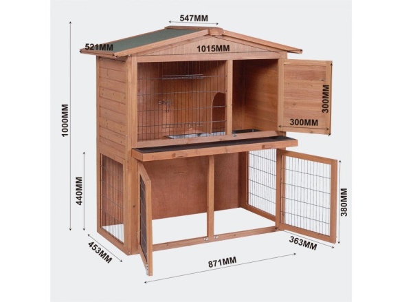 Dřevěná králíkárna Scobax Ben