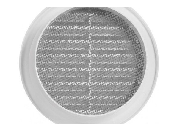 Haco Větrací mřížka kruhová, d 100 mm, se síťovinou, bílá,  0409