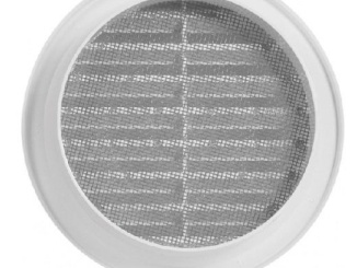 Stavba –  Haco Větrací mřížka kruhová, d 100 mm, se síťovinou, bílá,  0409