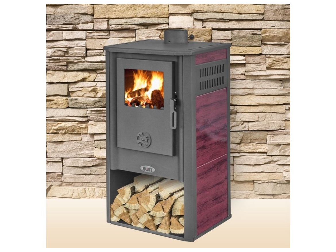 Blist Krbová kamna Blist ATENE S ceramic - Red + příslušenství