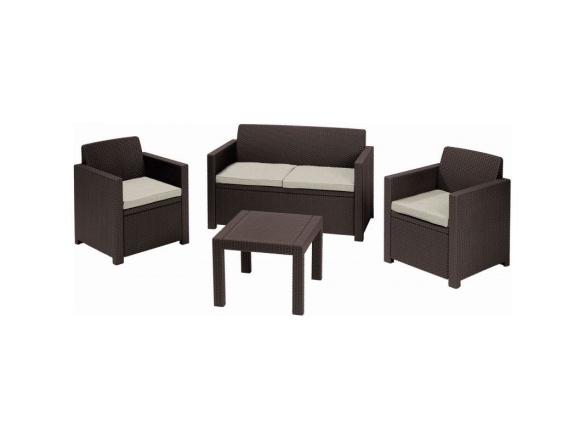 Keter Zahradní set Allibert Alabama - hnědá / béžová