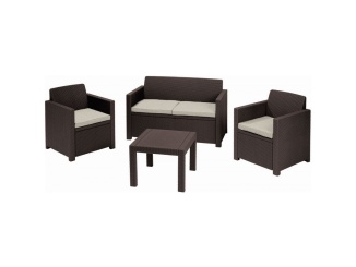 Zahradní nábytek –  Keter Zahradní set Allibert Alabama - hnědá / béžová