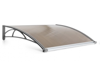 Kerek tetők –  Vchodová stříška Valtellina šedá / bronz, 150 x 82 cm