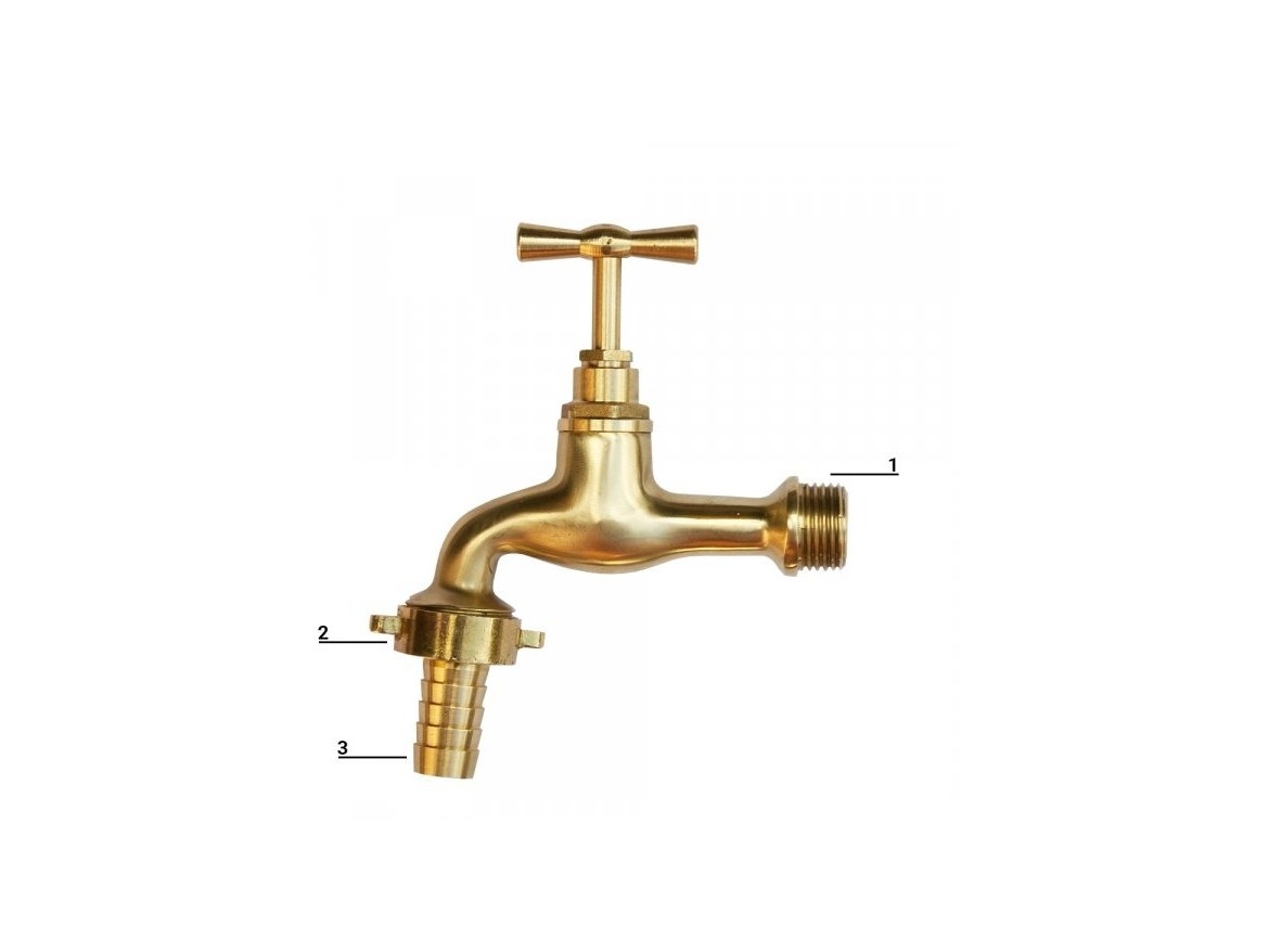 Bradas Zahradní vodovodní kohout - mosazný 1/2" x 3/4"