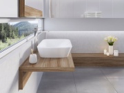 Ravak Umyvadlo Ceramic R 60, bez otvoru pro baterii, bez přepadu, bílá