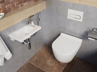 Vodovodní baterie –  Ravak CR 112.01CR Umývadlová batéria 170 mm s bidetovou sprškou a držiakom na stenu, bez odtokovej armatúry, chróm